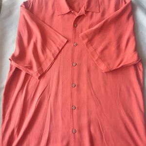 Tommy Bahama men shirt 100% silk size L